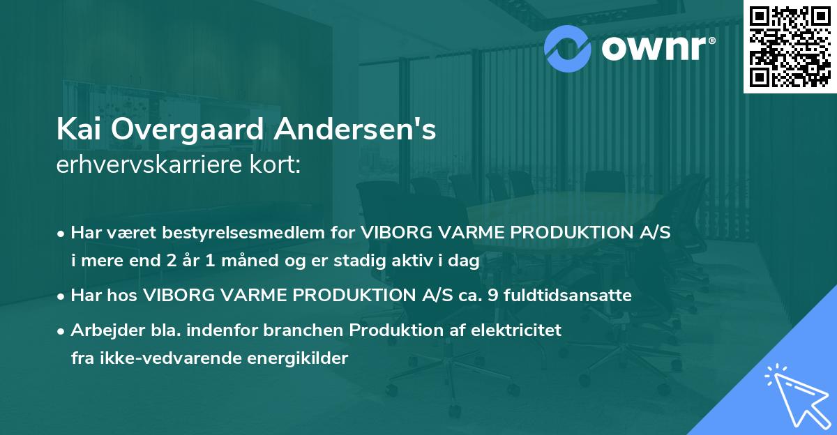 Kai Overgaard Andersen's erhvervskarriere kort