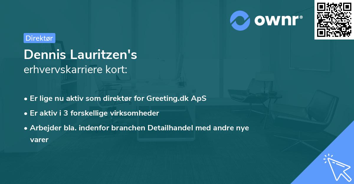 Dennis Lauritzen's erhvervskarriere kort