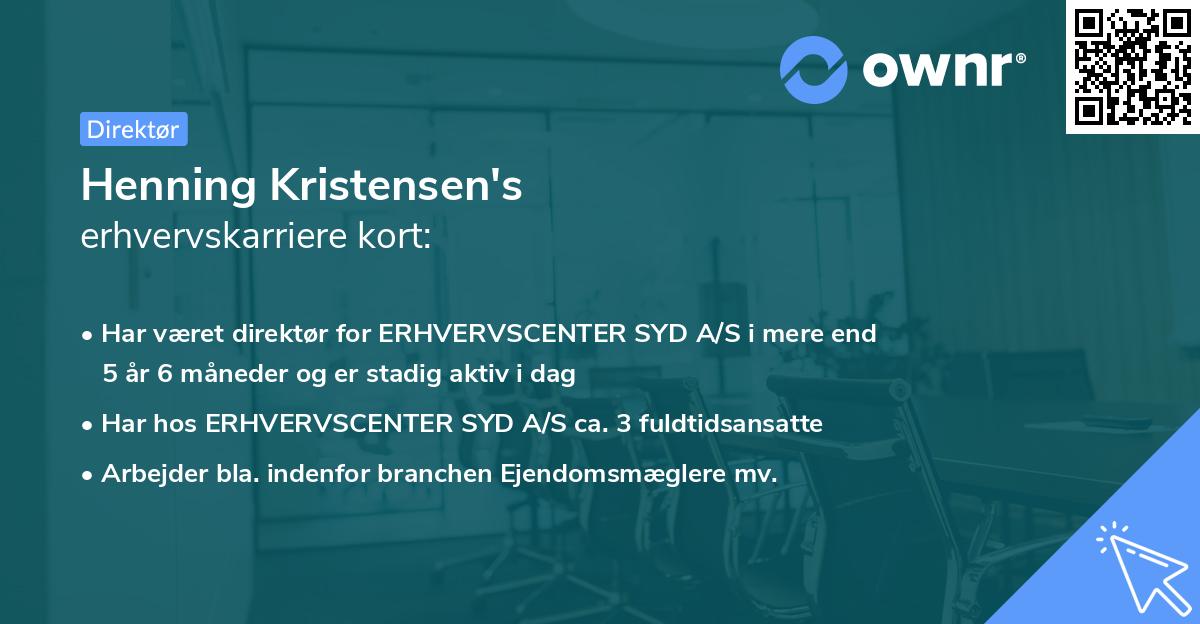 Henning Kristensen's erhvervskarriere kort