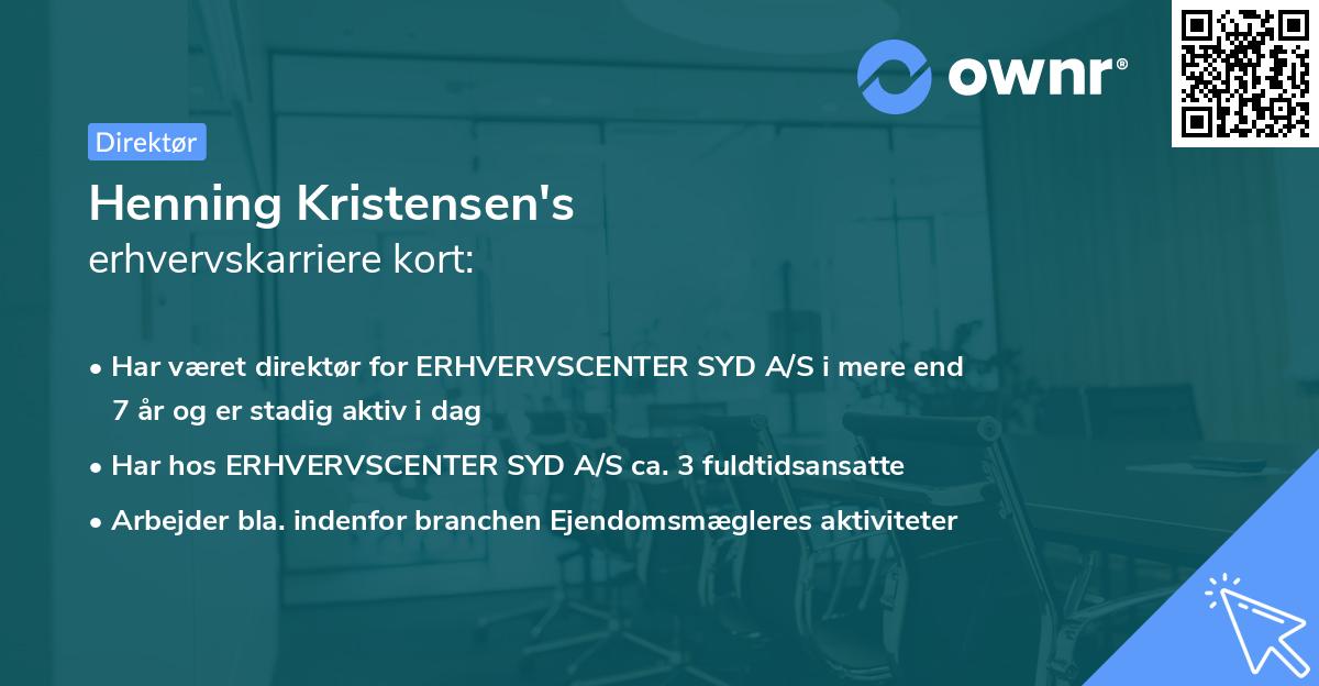 Henning Kristensen's erhvervskarriere kort