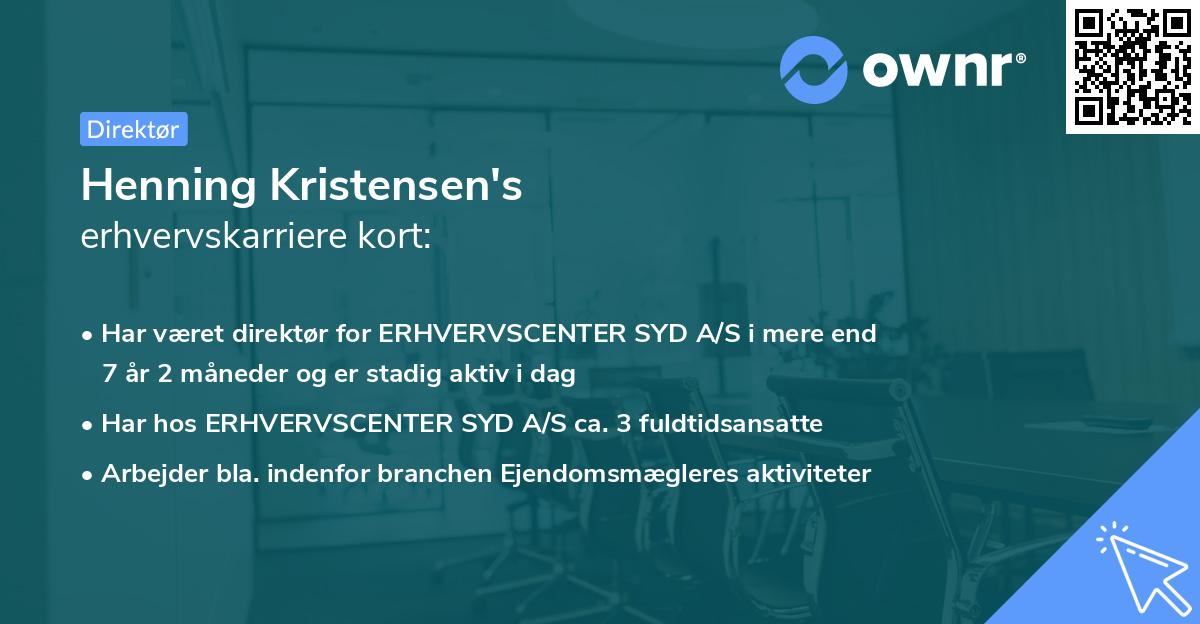 Henning Kristensen's erhvervskarriere kort