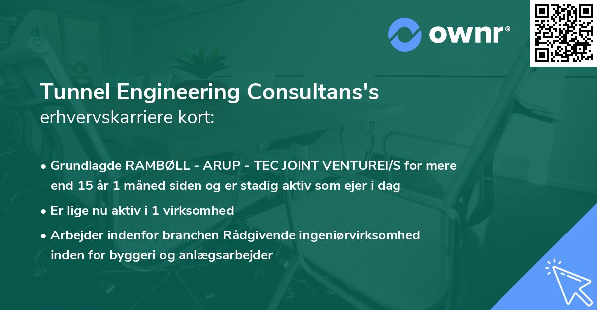 Tunnel Engineering Consultans's erhvervskarriere kort