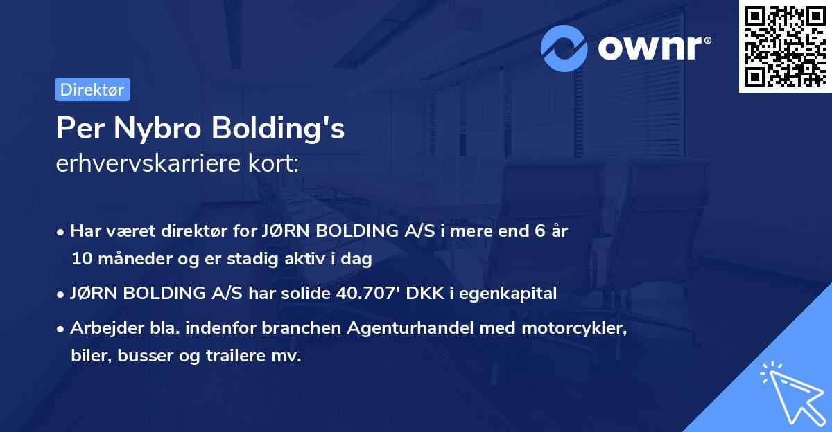 Per Nybro Bolding's erhvervskarriere kort