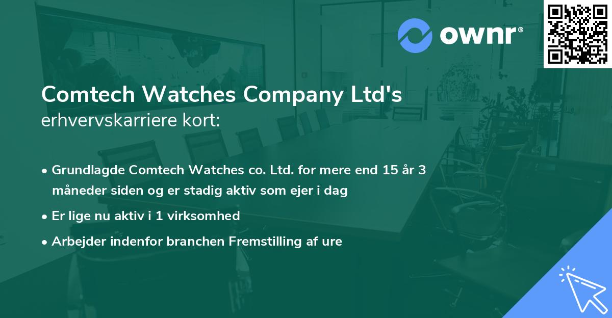 Comtech Watches Company Ltd's erhvervskarriere kort