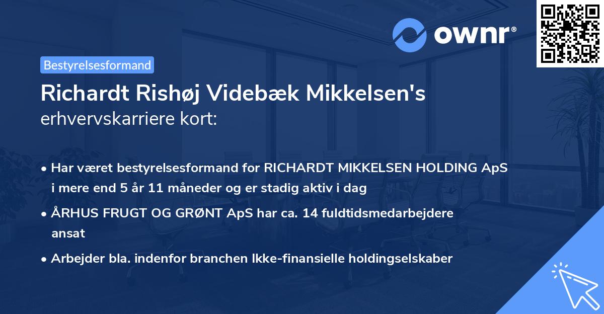 Richardt Rishøj Videbæk Mikkelsen's erhvervskarriere kort