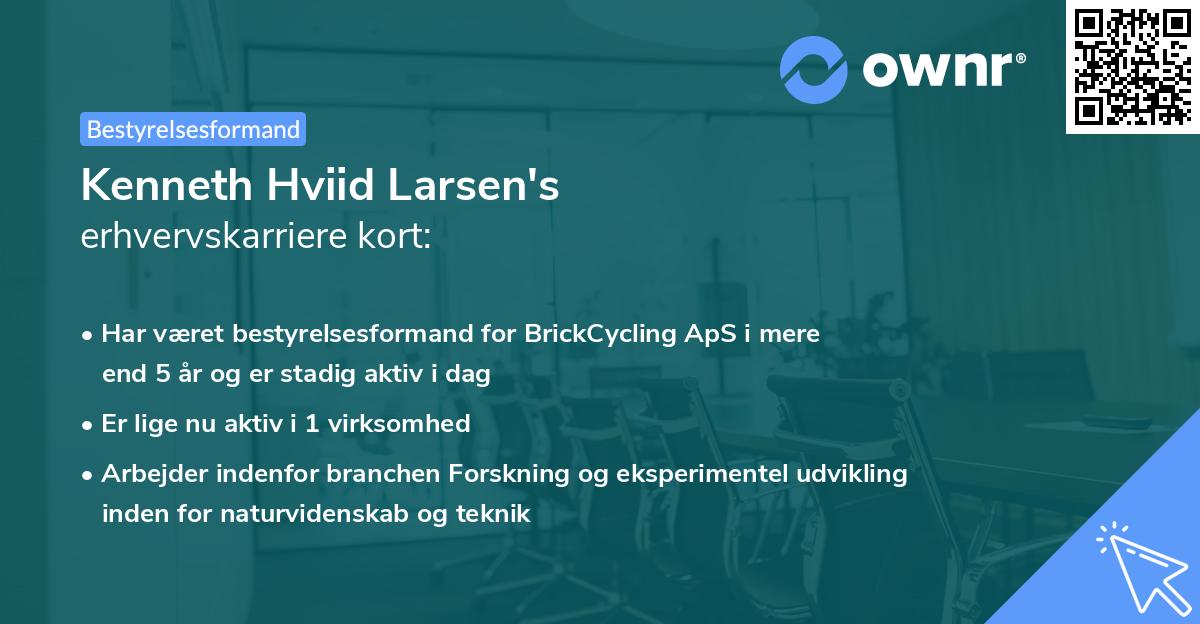 Kenneth Hviid Larsen's erhvervskarriere kort