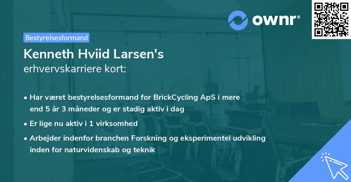 Kenneth Hviid Larsen's erhvervskarriere kort