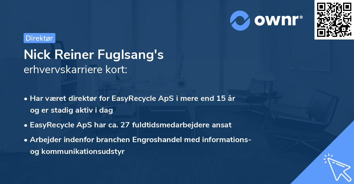 Nick Reiner Fuglsang's erhvervskarriere kort