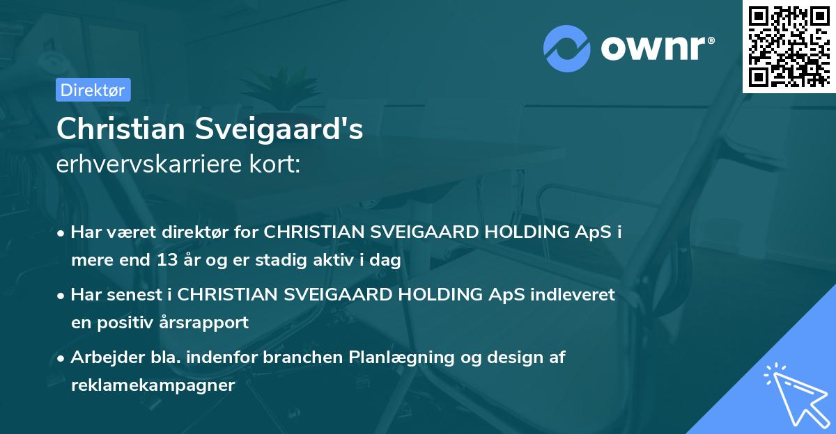 Christian Sveigaard's erhvervskarriere kort