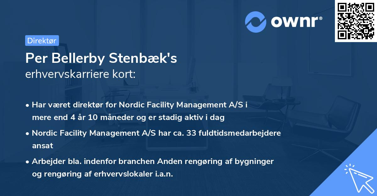 Per Bellerby Stenbæk's erhvervskarriere kort