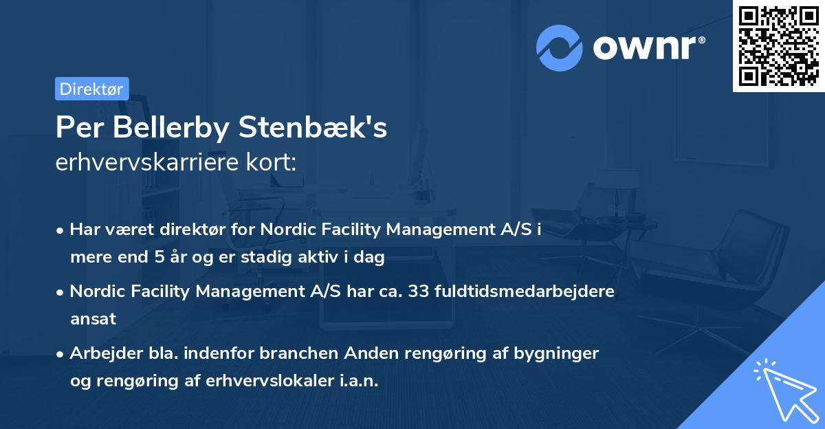 Per Bellerby Stenbæk's erhvervskarriere kort
