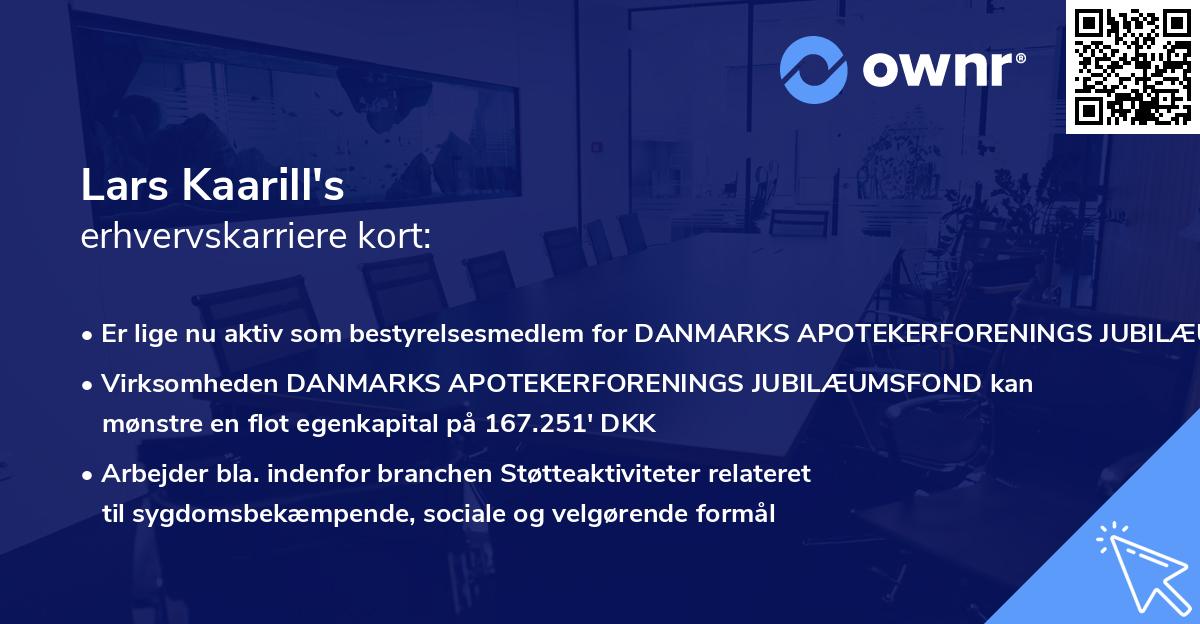Lars Kaarill's erhvervskarriere kort