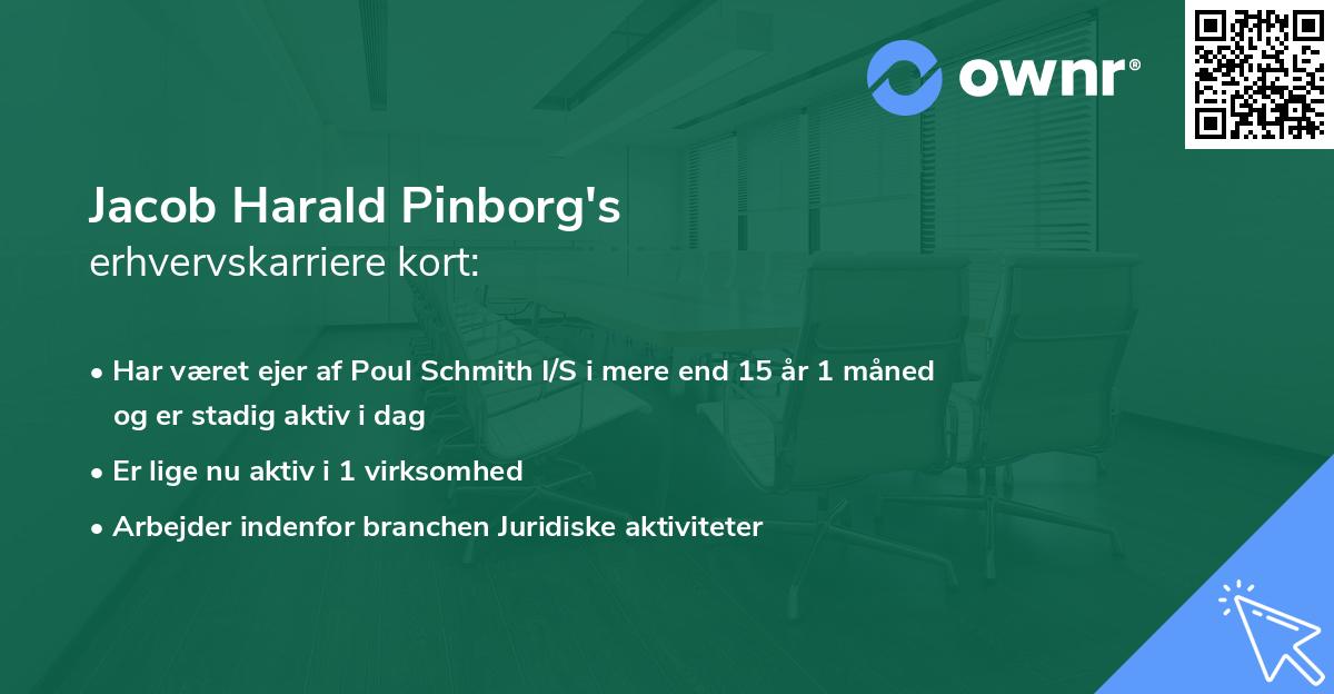 Jacob Harald Pinborg's erhvervskarriere kort