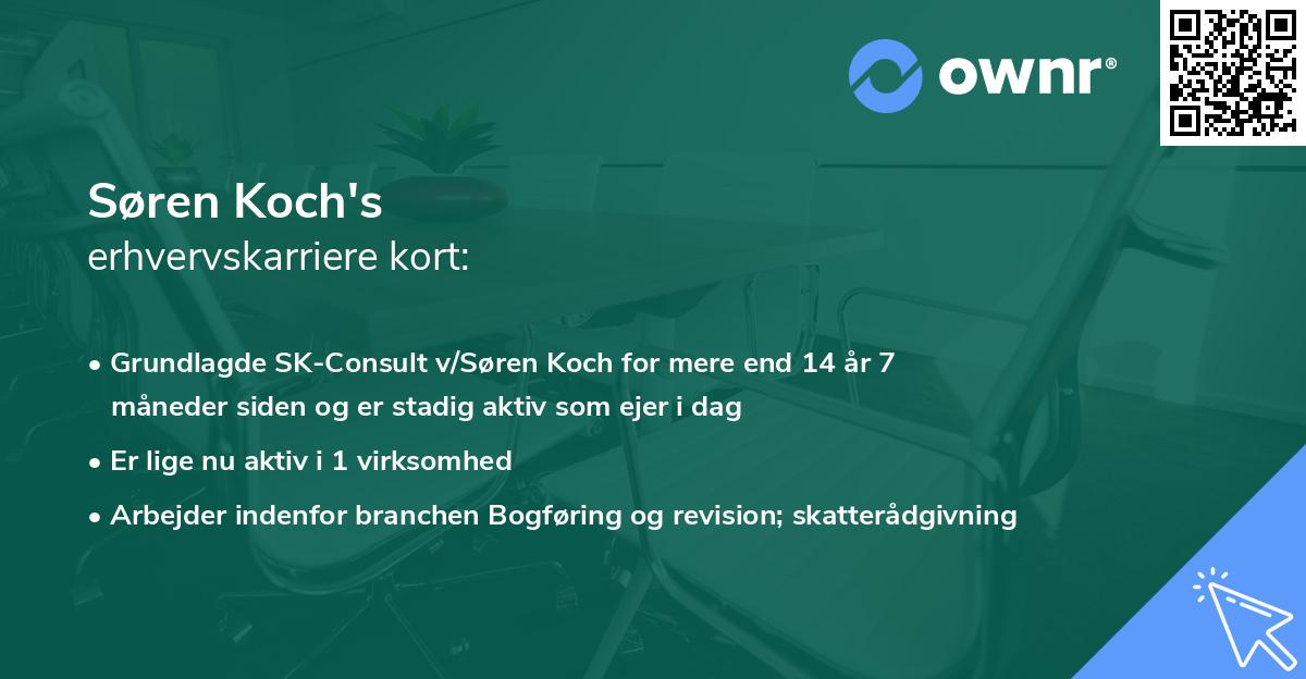 Søren Koch's erhvervskarriere kort