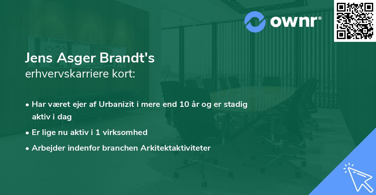 Jens Asger Brandt's erhvervskarriere kort