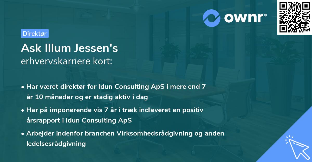 Ask Illum Jessen's erhvervskarriere kort