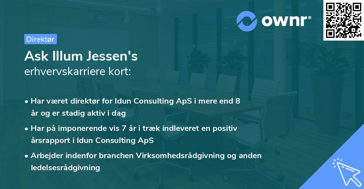 Ask Illum Jessen's erhvervskarriere kort