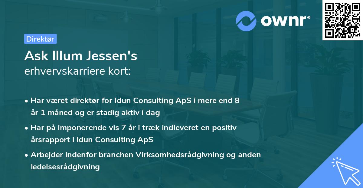Ask Illum Jessen's erhvervskarriere kort
