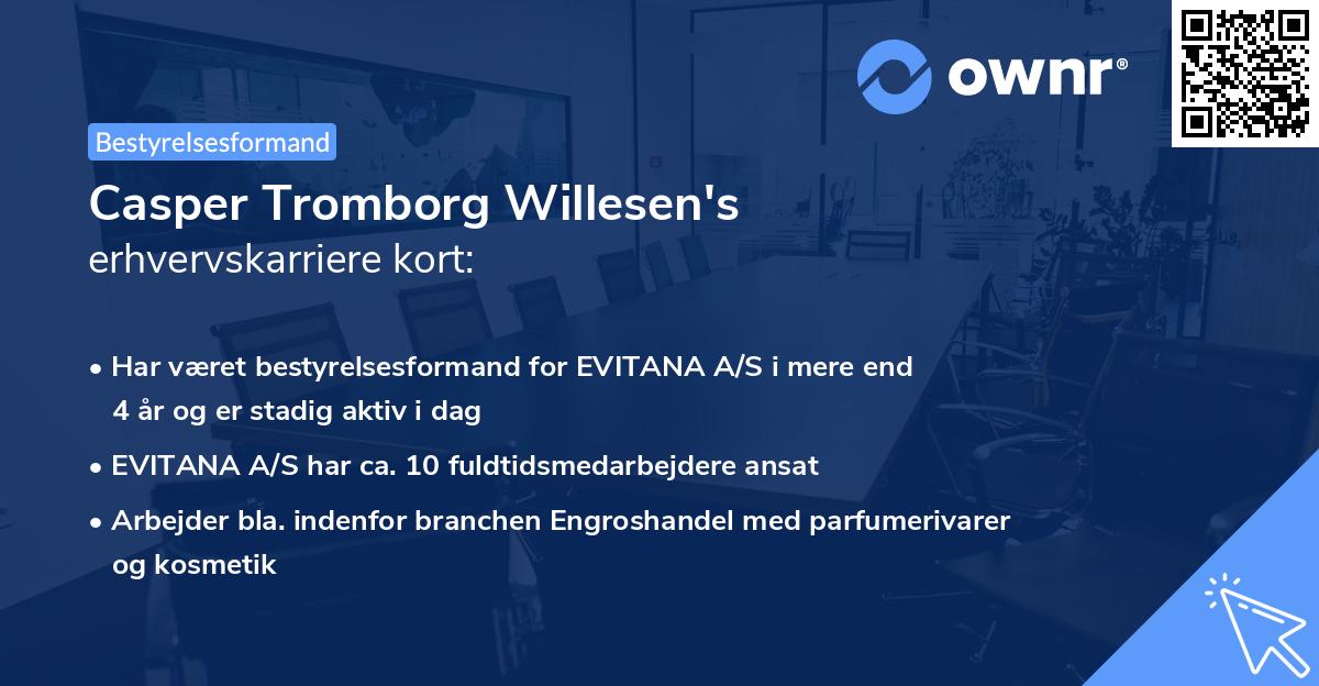 Casper Tromborg Willesen's erhvervskarriere kort