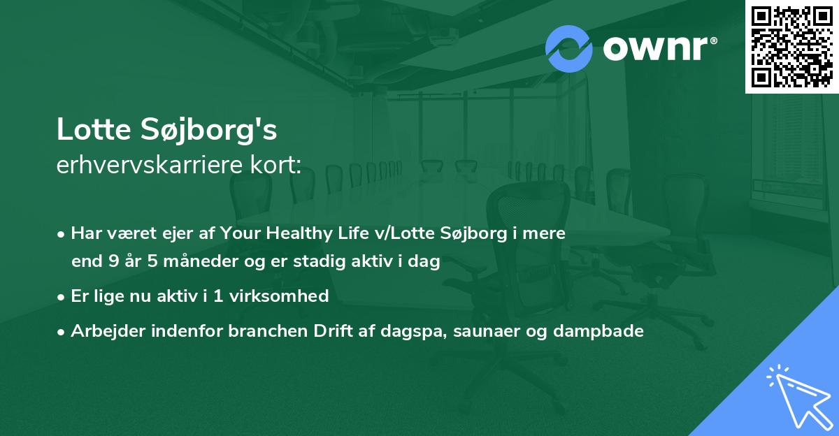 Lotte Søjborg's erhvervskarriere kort