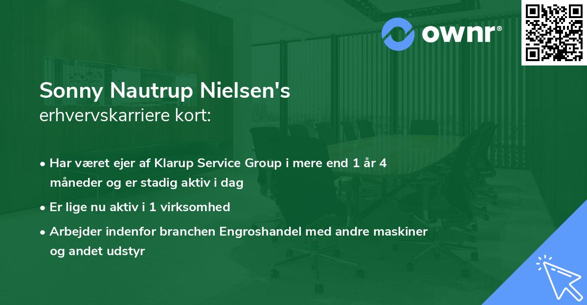 Sonny Nautrup Nielsen's erhvervskarriere kort