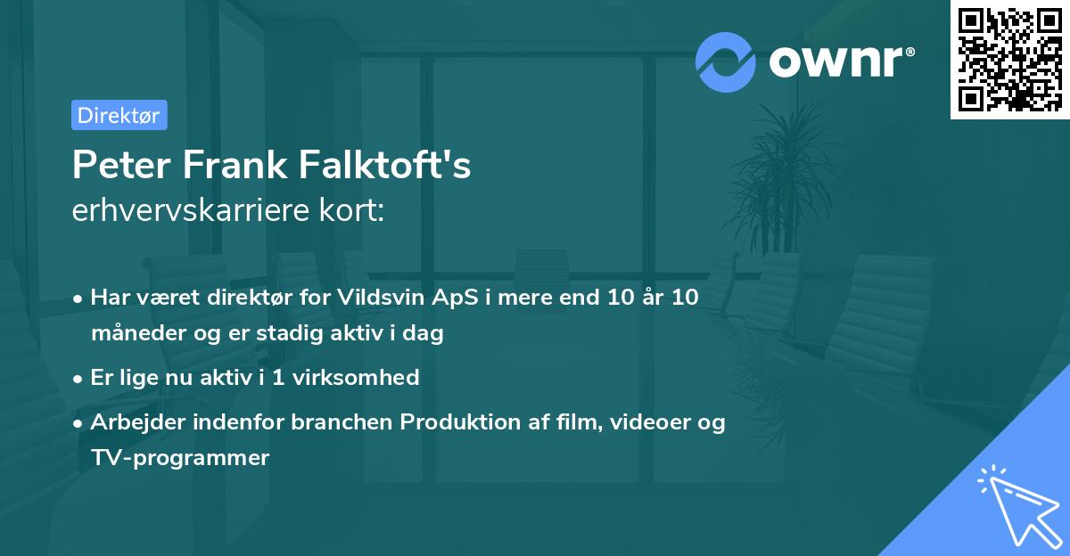 Peter Frank Falktoft's erhvervskarriere kort