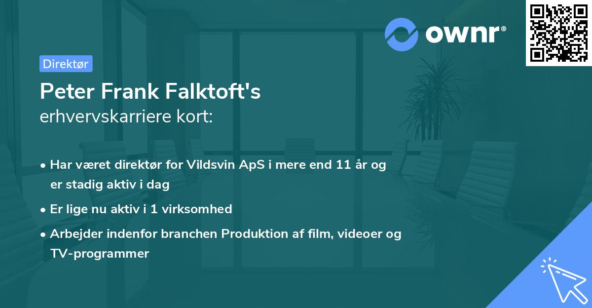 Peter Frank Falktoft's erhvervskarriere kort