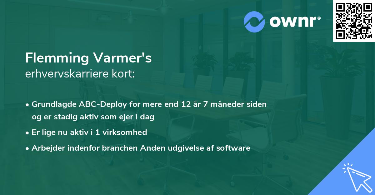 Flemming Varmer's erhvervskarriere kort