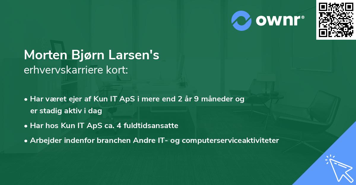 Morten Bjørn Larsen's erhvervskarriere kort