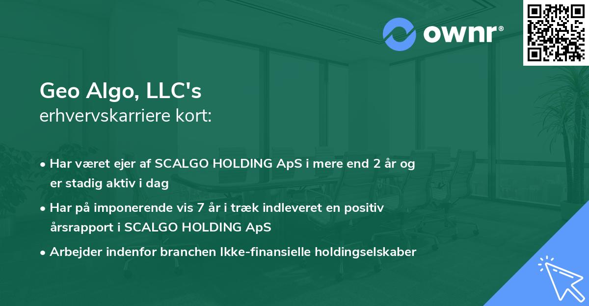 Geo Algo, LLC's erhvervskarriere kort