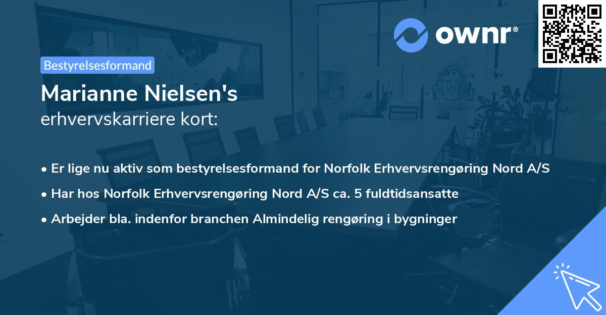 Marianne Nielsen's erhvervskarriere kort