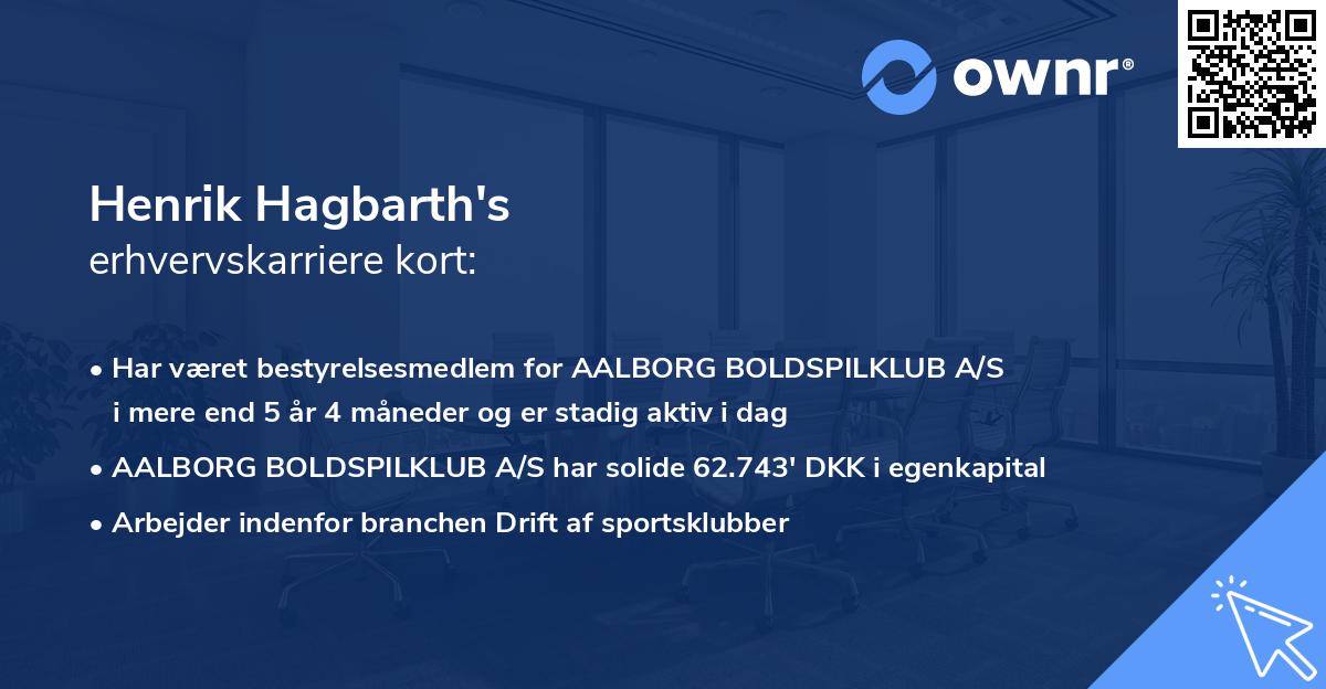 Henrik Hagbarth's erhvervskarriere kort