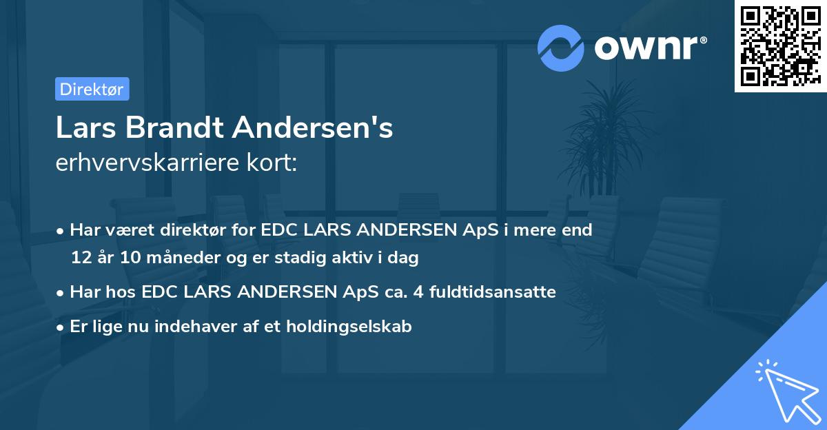 Lars Brandt Andersen's erhvervskarriere kort