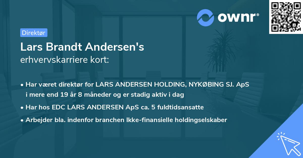 Lars Brandt Andersen's erhvervskarriere kort