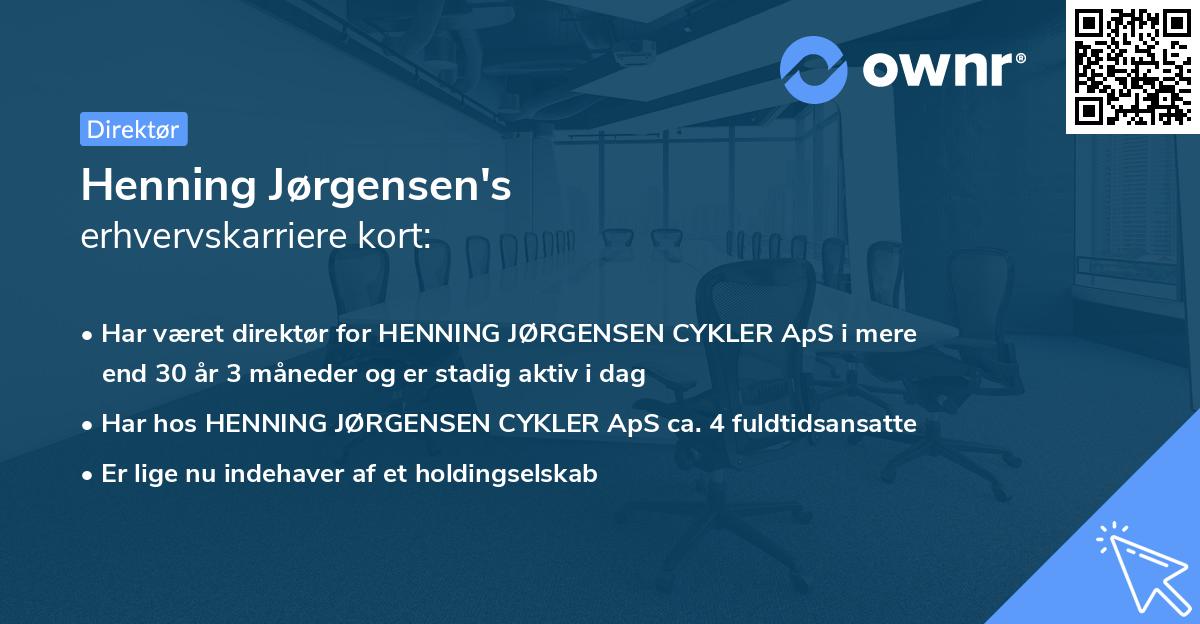 Henning Jørgensen's erhvervskarriere kort