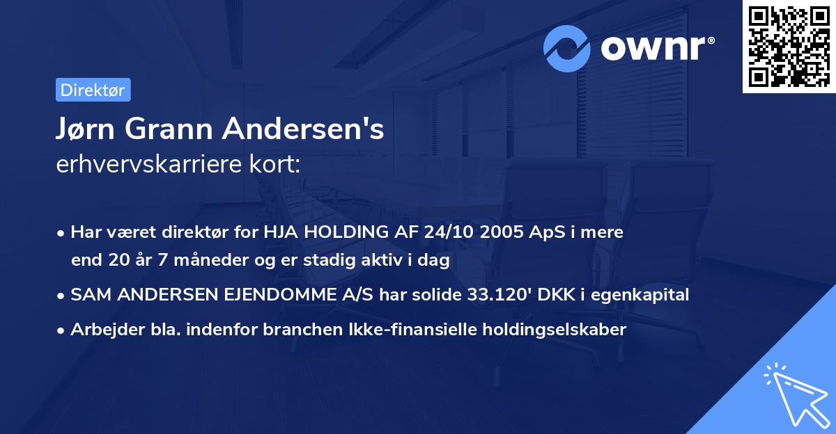 Jørn Grann Andersen's erhvervskarriere kort