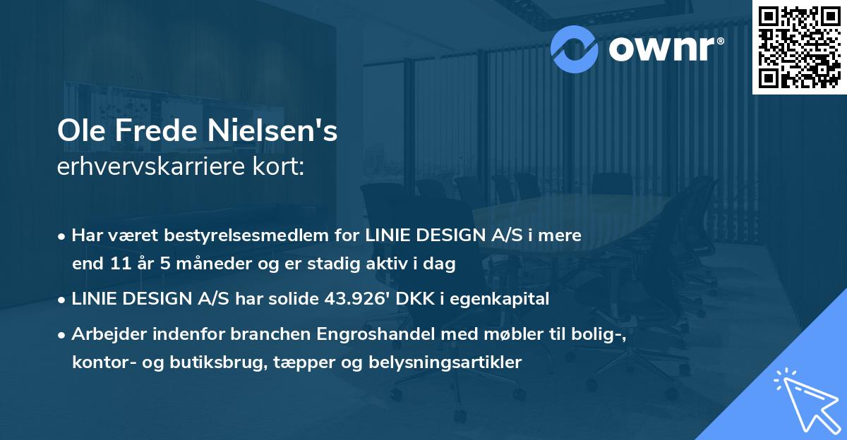 Ole Frede Nielsen's erhvervskarriere kort