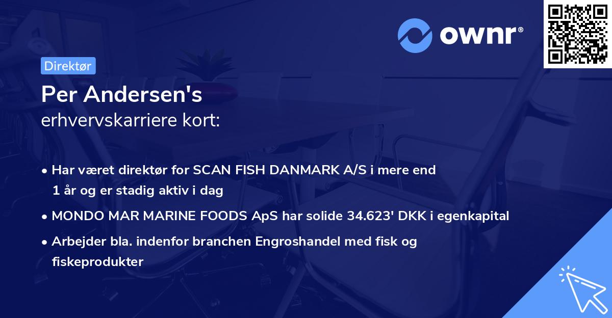 Per Andersen's erhvervskarriere kort