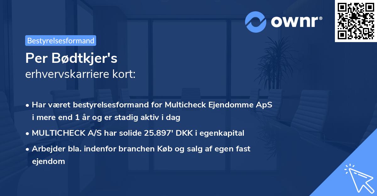 Per Bødtkjer's erhvervskarriere kort