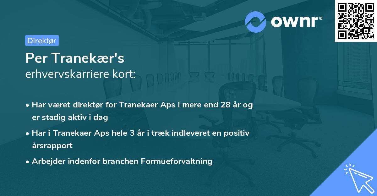 Per Tranekær's erhvervskarriere kort