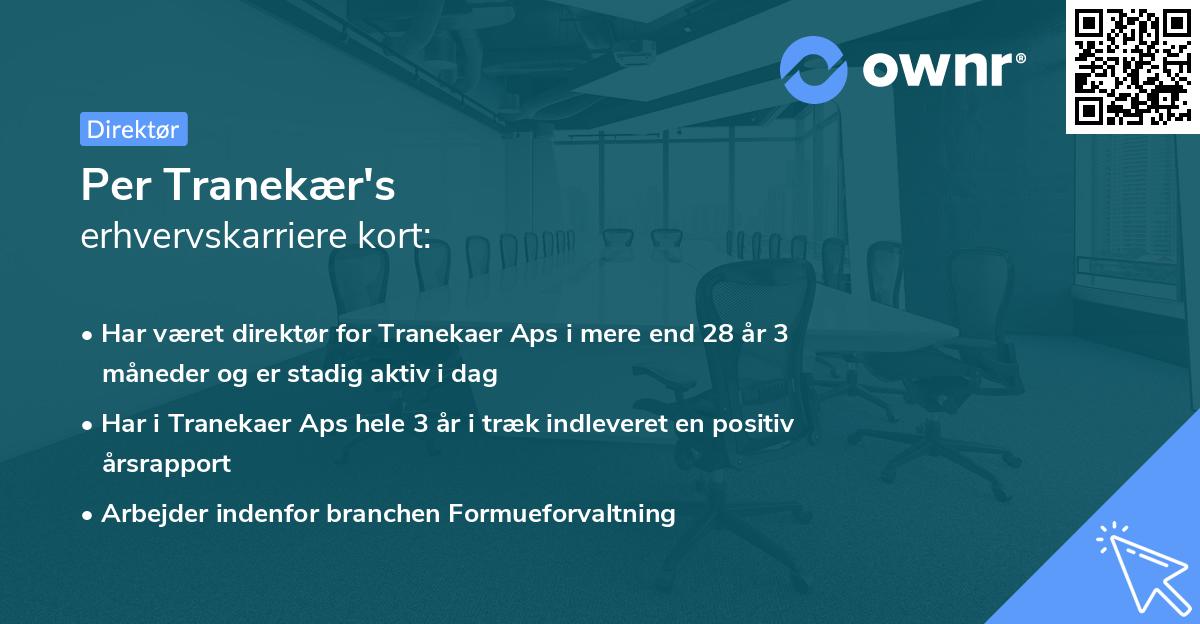 Per Tranekær's erhvervskarriere kort