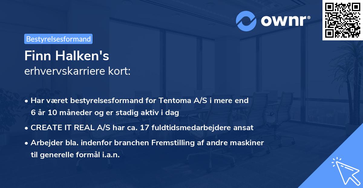 Finn Halken's erhvervskarriere kort