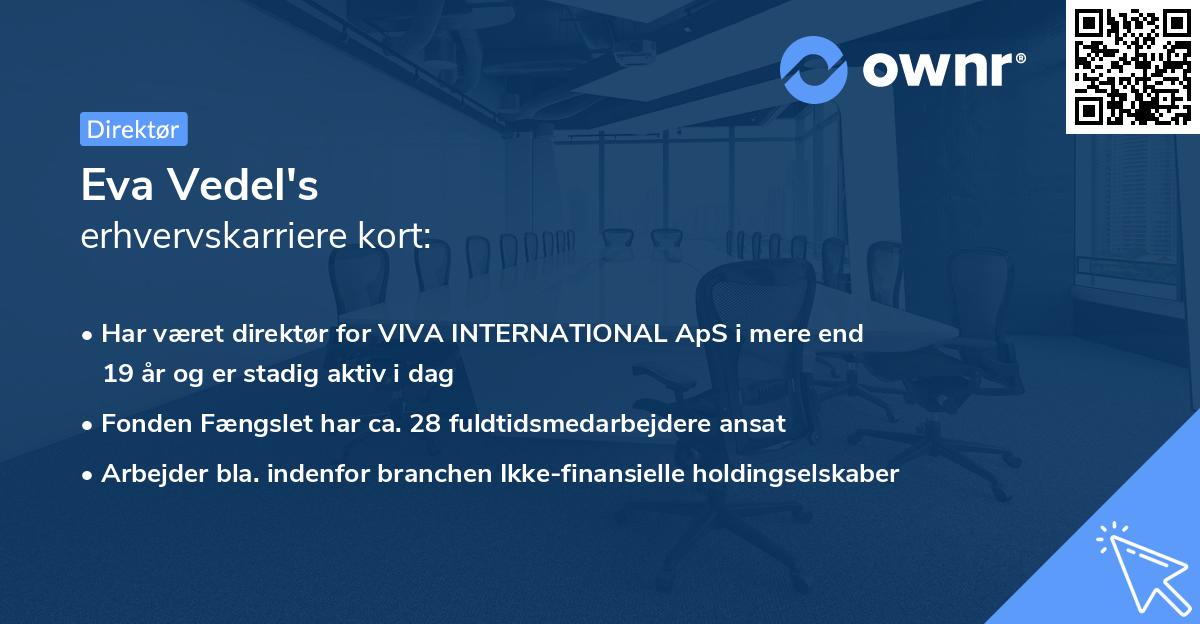 Eva Vedel's erhvervskarriere kort
