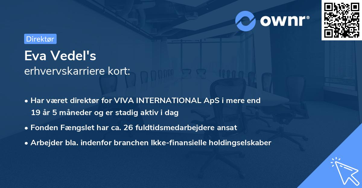 Eva Vedel's erhvervskarriere kort