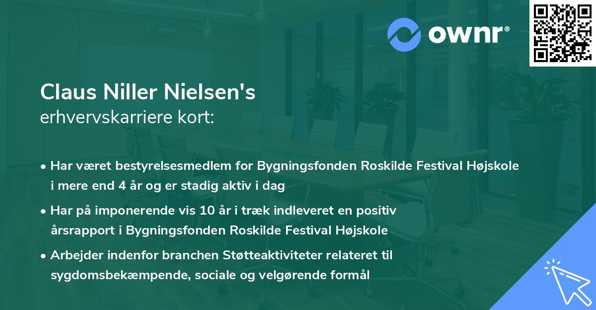 Claus Niller Nielsen's erhvervskarriere kort