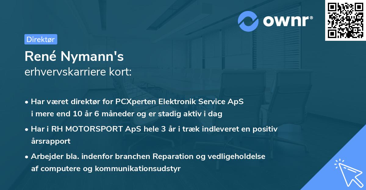 René Nymann's erhvervskarriere kort