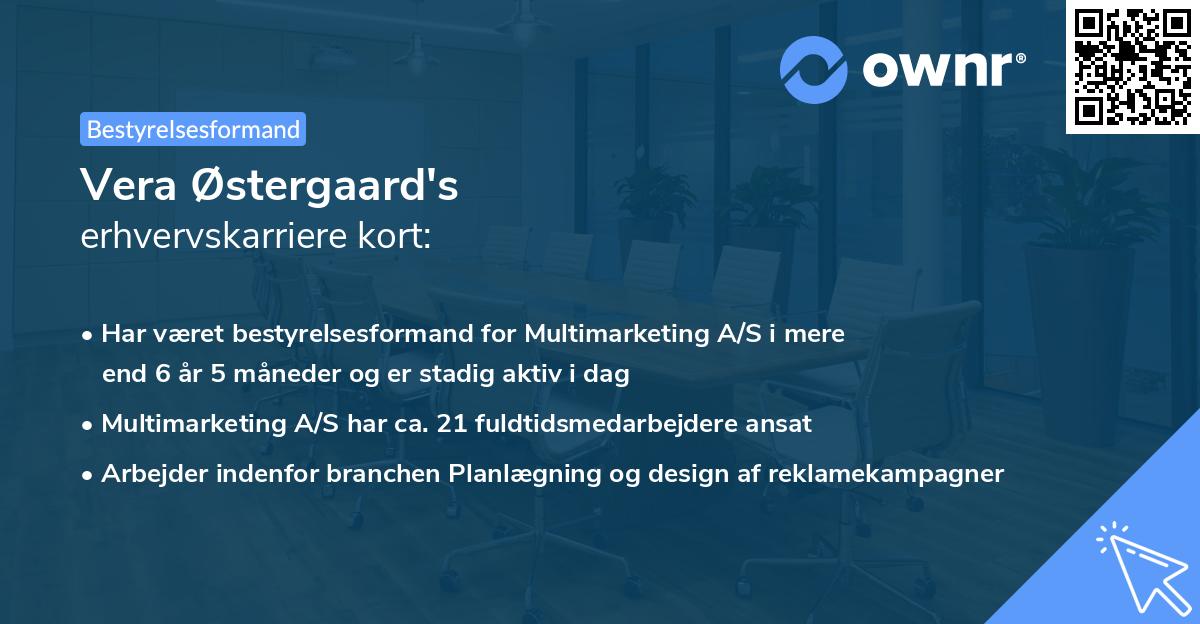 Vera Østergaard's erhvervskarriere kort