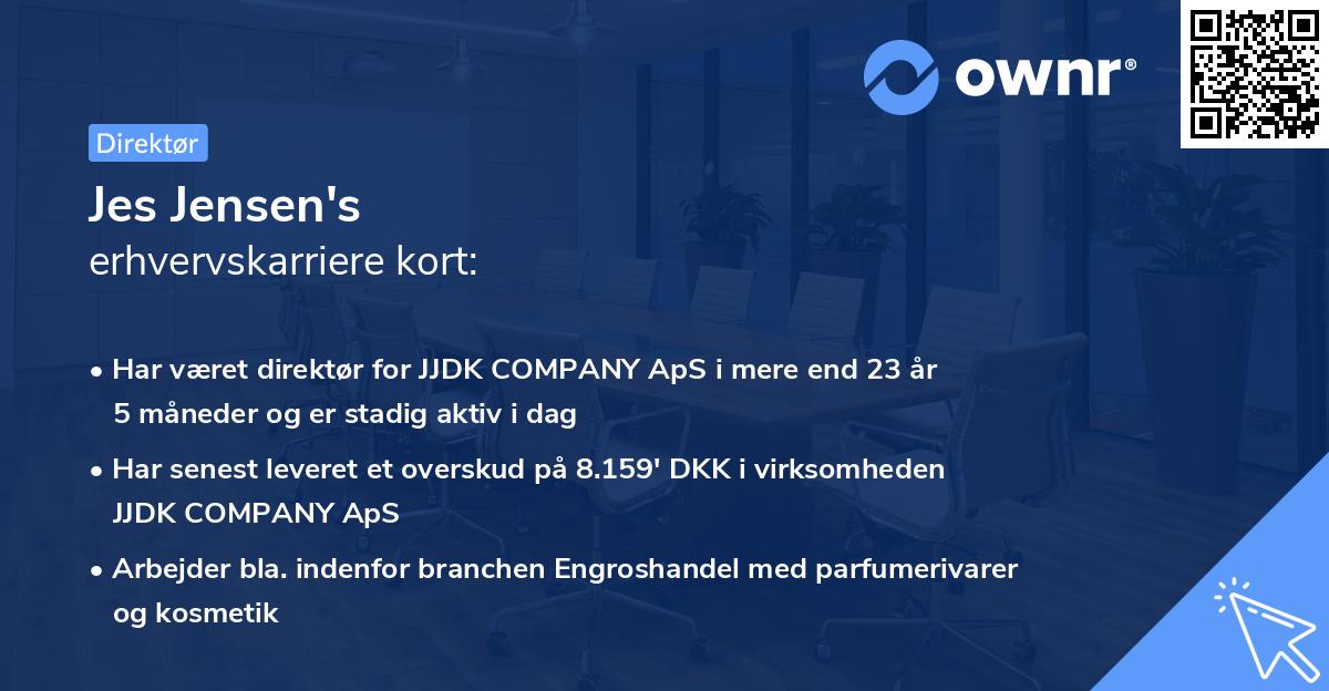 Jes Jensen's erhvervskarriere kort