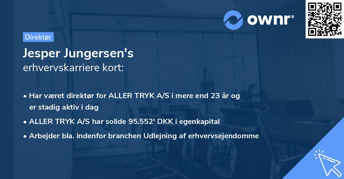 Jesper Jungersen's erhvervskarriere kort