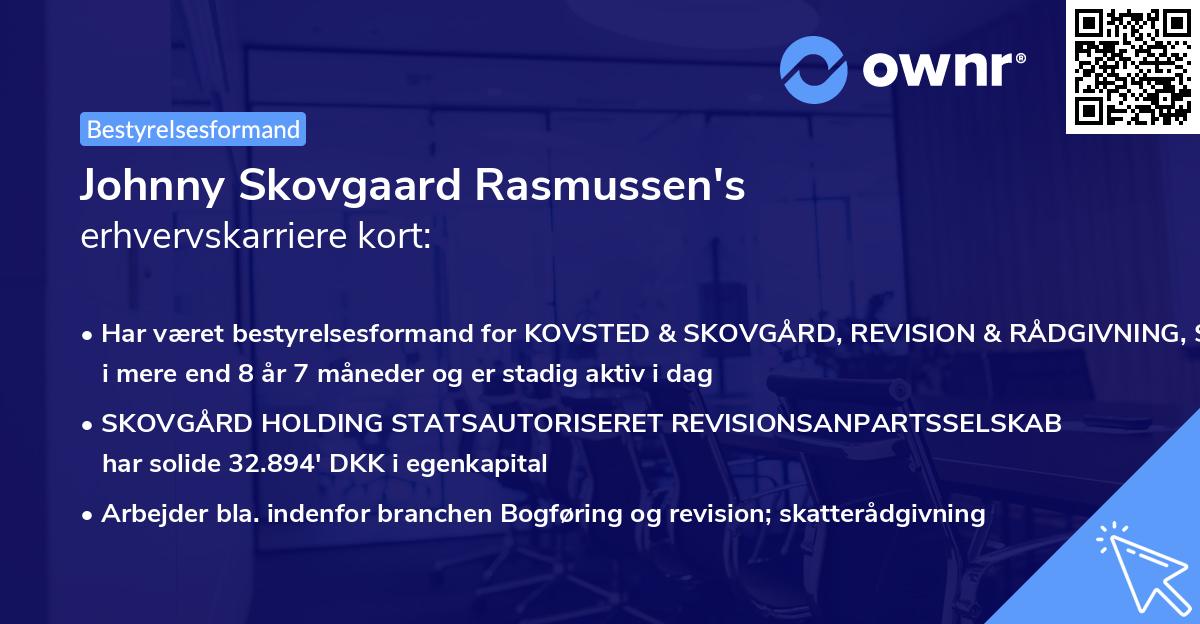Johnny Skovgaard Rasmussen's erhvervskarriere kort